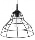 1 Light Caged Ceiling Pendant Black, E27 - 1