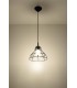 1 Light Caged Ceiling Pendant Black, E27 - 3