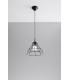 1 Light Caged Ceiling Pendant Black, E27 - 4