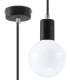 1 Light Ceiling Pendant Black, E27 - 1