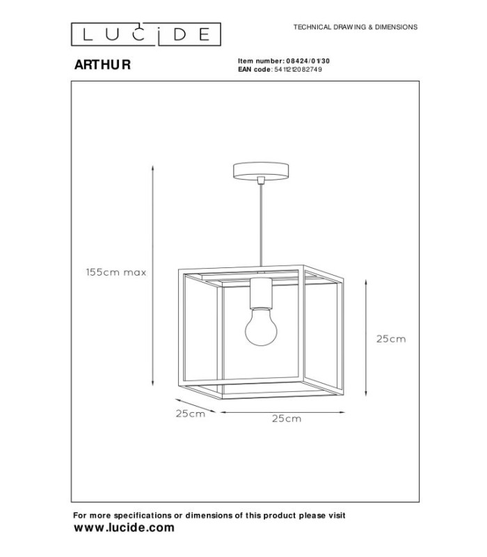 Arthur Modern Cube Pendant Light-7