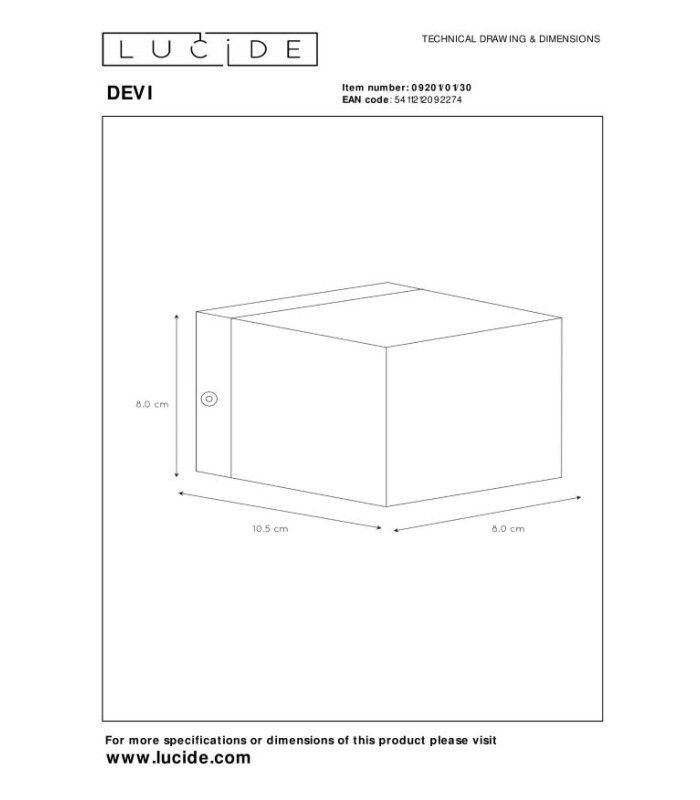 Devi Modern Up Down Wall Light-8