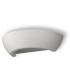 1 Light Ceramic Flush Wall Light White, E27 - 1