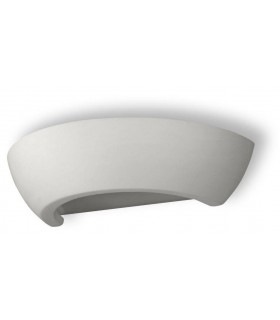 1 Light Ceramic Flush Wall Light White, E27 - 1