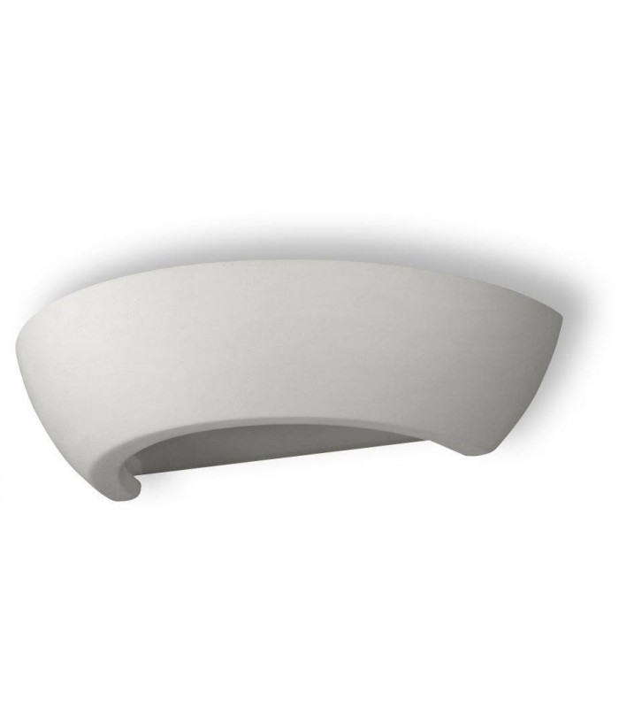 1 Light Ceramic Flush Wall Light White, E27 - 1