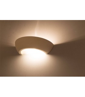 1 Light Ceramic Flush Wall Light White, E27 - 2