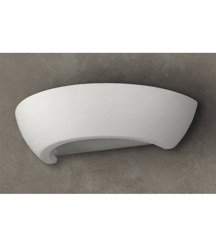 1 Light Ceramic Flush Wall Light White, E27 - 4