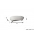 1 Light Ceramic Flush Wall Light White, E27 - 5