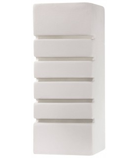 1 Light Ceramic Flush Wall Light White, E27 - 1