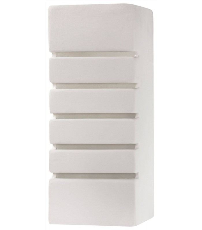 1 Light Ceramic Flush Wall Light White, E27 - 1