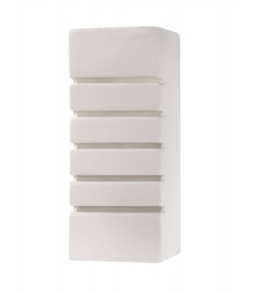 1 Light Ceramic Flush Wall Light White, E27 - 2