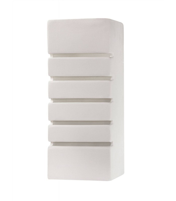 1 Light Ceramic Flush Wall Light White, E27 - 2