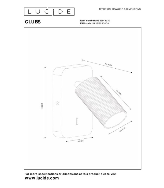 Clubs Modern Wall Spotlight-6