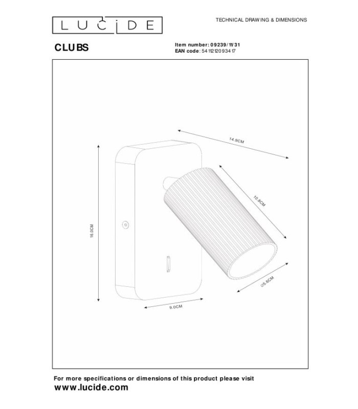 Clubs Modern Wall Spotlight-6