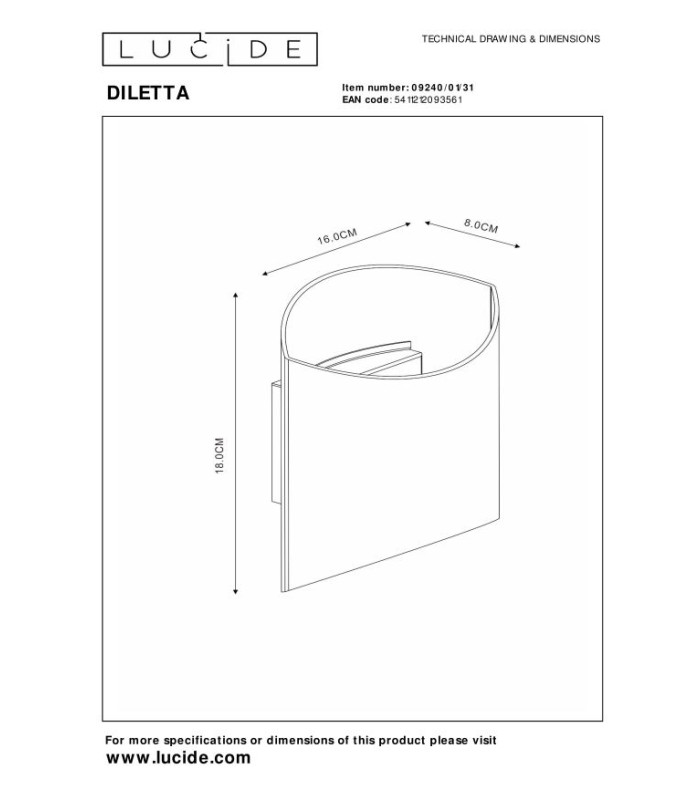Diletta Modern Up Down Wall Light-7