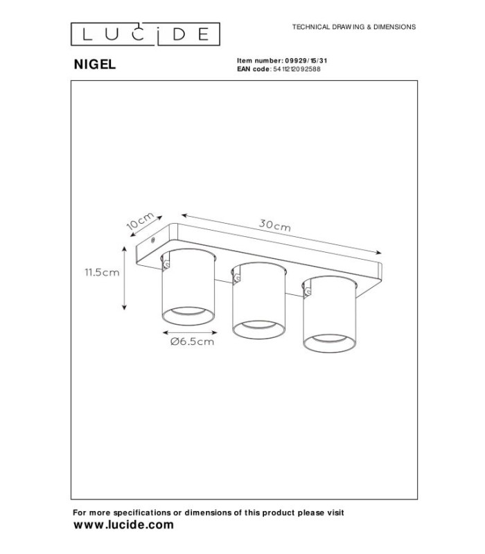 Nigel Modern Ceiling Spotlight-9
