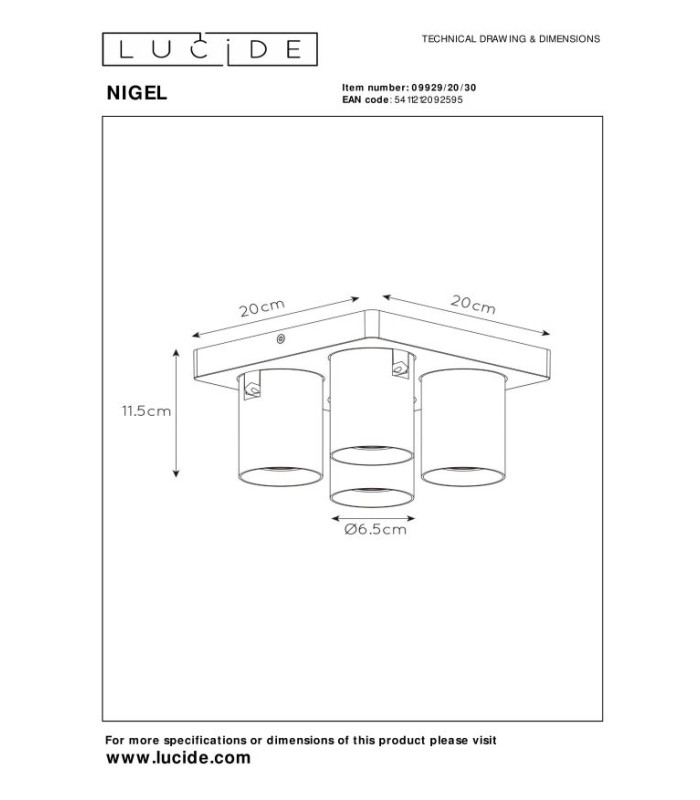 Nigel Modern Ceiling Spotlight-7