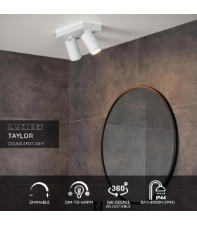 Taylor Modern Twin Ceiling Spotlight Bathroom-2