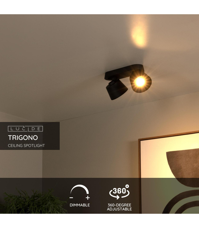 Trigono Modern Twin Ceiling Spotlight-2