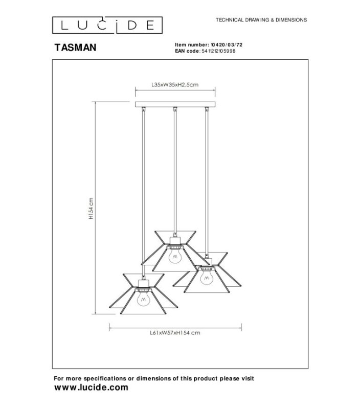 Tasman Scandinavian Cluster Pendant Light-10