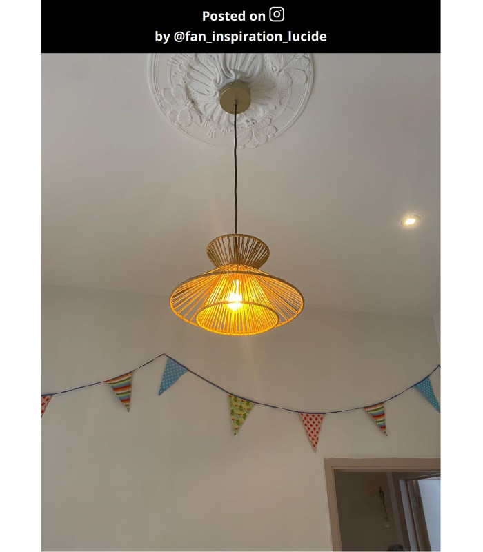 Tasman Scandinavian Pendant Light - 1xE27 - Light Wood