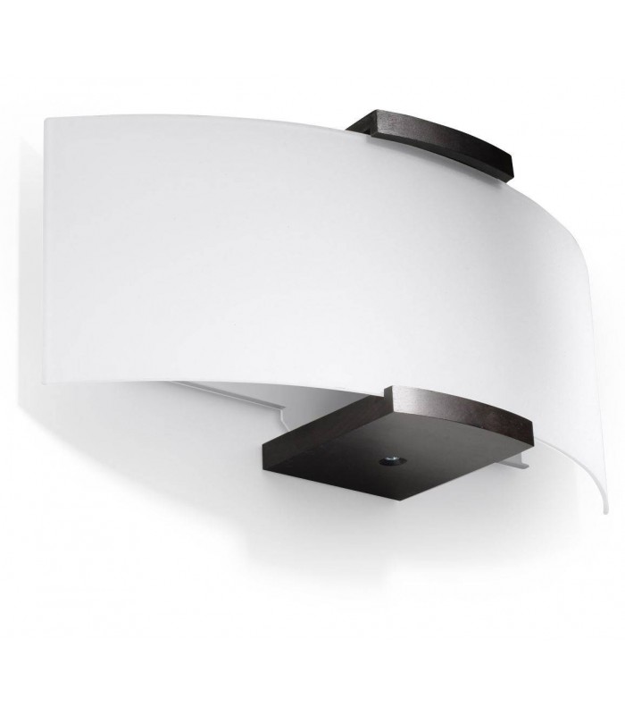 2 Light Wall Light White, Wenge, E14 - 1