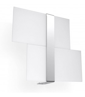 2 Light Flush Wall Light White, Chrome, G9 - 1