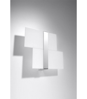 2 Light Flush Wall Light White, Chrome, G9 - 2