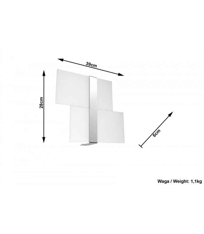 2 Light Flush Wall Light White, Chrome, G9 - 4
