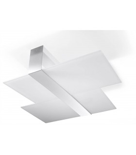 2 Light Decorative Flush Light White, Chrome, E27 - 1
