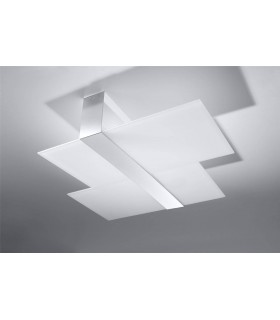 2 Light Decorative Flush Light White, Chrome, E27 - 2
