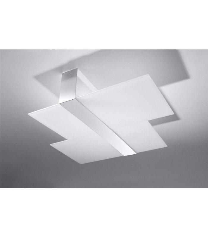 2 Light Decorative Flush Light White, Chrome, E27 - 2