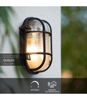 Dudley Retro Oval Bulkhead Wall Light Outdoor-2