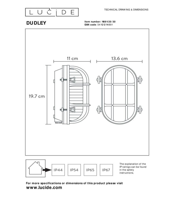 Dudley Retro Oval Bulkhead Wall Light Outdoor-8