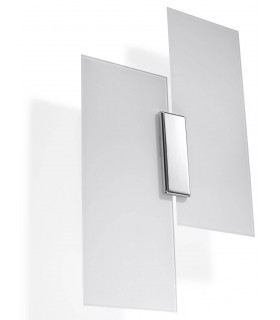 2 Light Wall Light White, Chrome, E27 - 1
