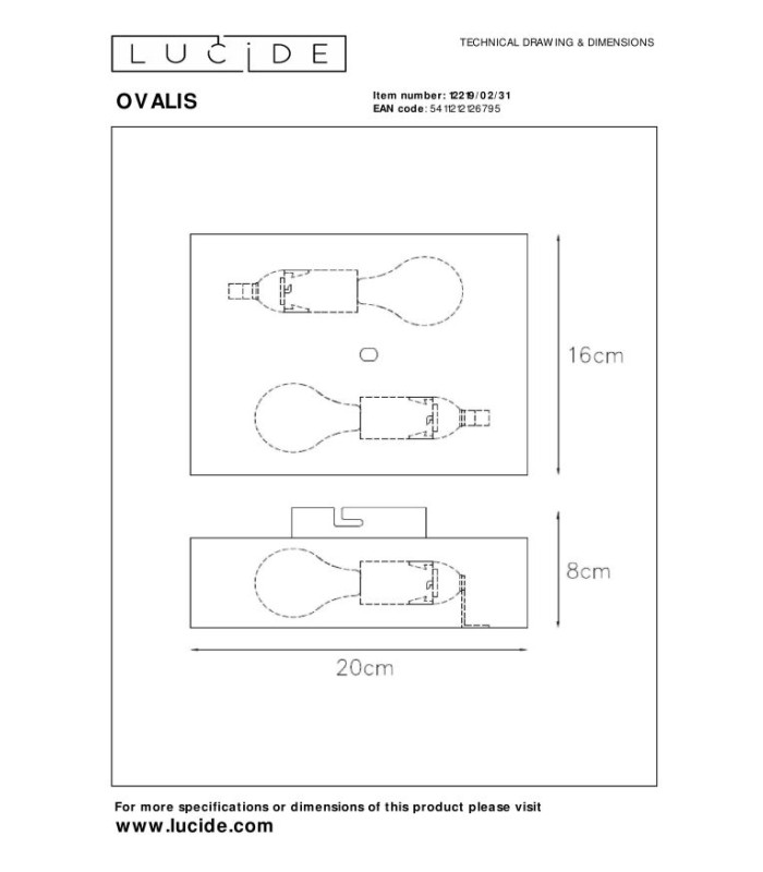 Ovalis Modern Up Down Wall Light-5