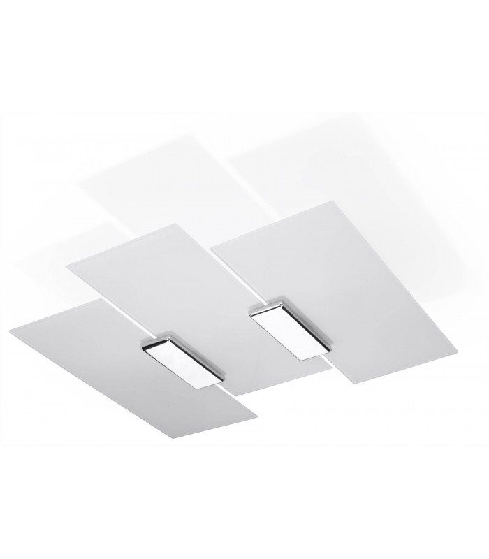 3 Light Decorative Flush Light White, Chrome, E27 - 1