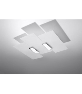 3 Light Decorative Flush Light White, Chrome, E27 - 2