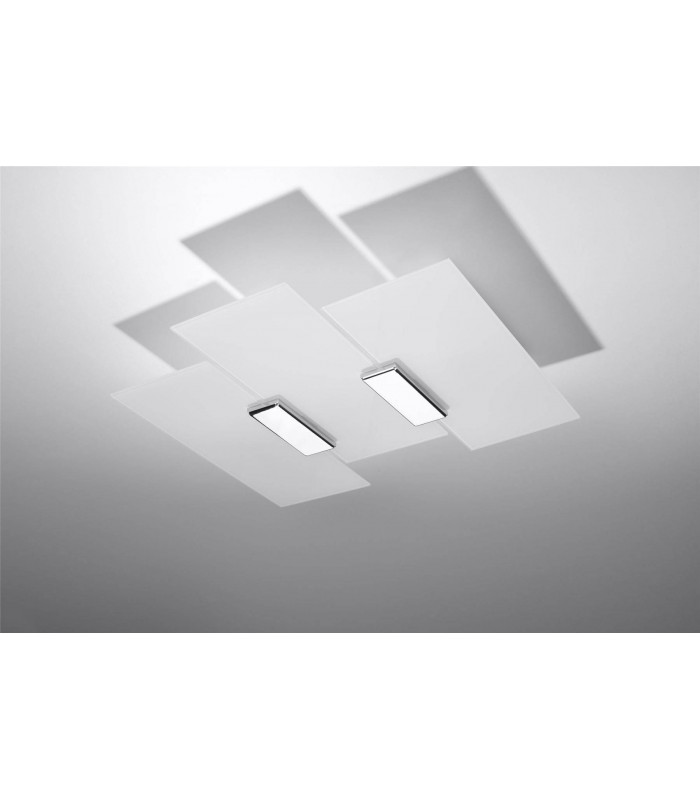 3 Light Decorative Flush Light White, Chrome, E27 - 2