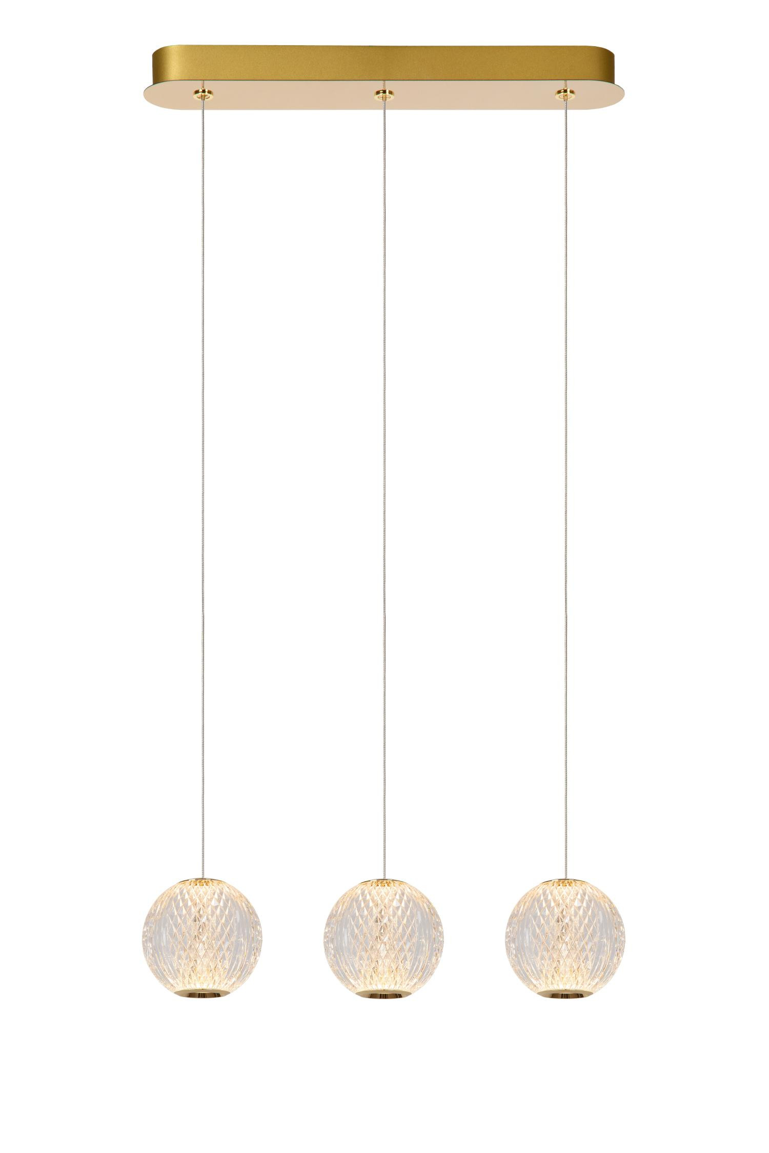 Cintra Modern Bar Pendant Light - LED Dim. - 3x4,7W 2700K - Transparant