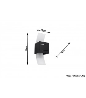 1 Light Wall Light Black, G9 - 2