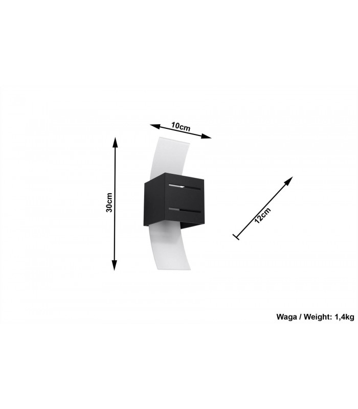 1 Light Wall Light Black, G9 - 2