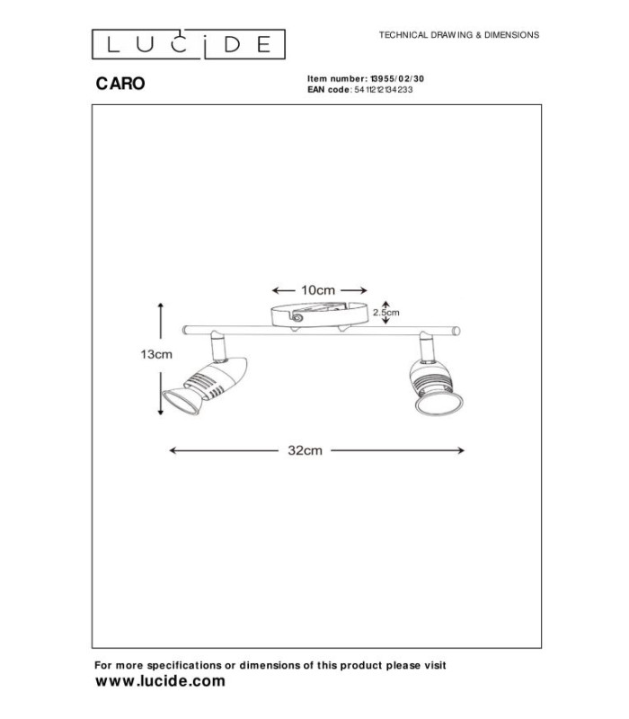 Caro Modern Twin Ceiling Spotlight-8