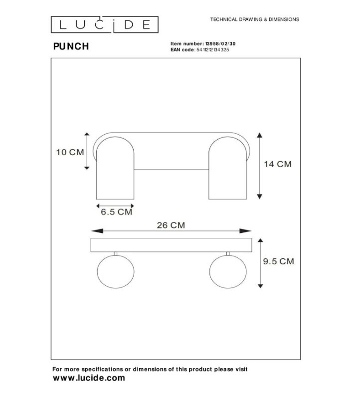 Punch Classic Twin Ceiling Spotlight-8