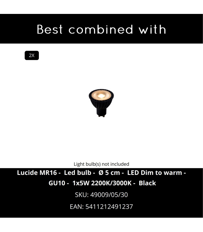 Punch Classic Twin Ceiling Spotlight - 2xGU10 - Black