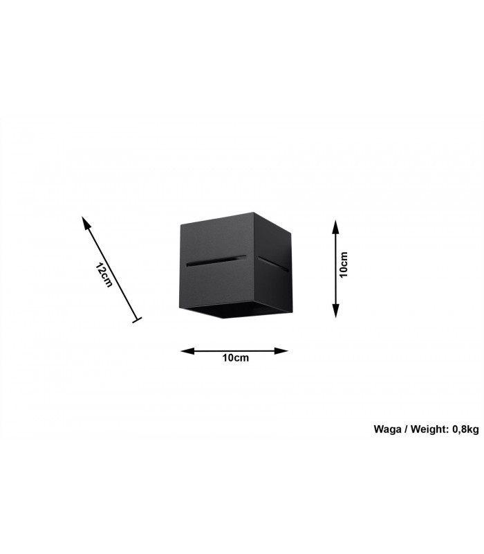 1 Light Up Down Wall Light Black, G9 - 3