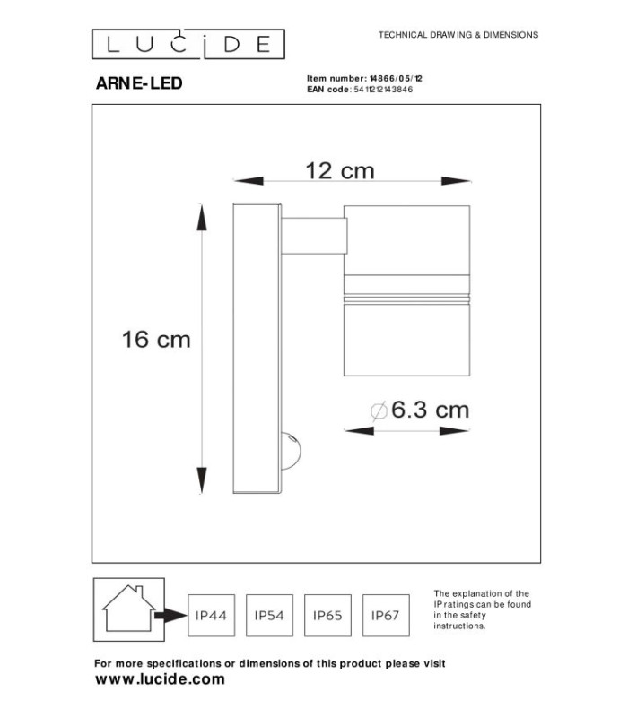 Arne-Led Modern Wall Spotlight Outdoor