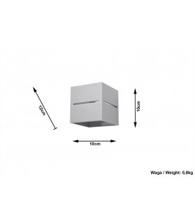 1 Light Up Down Wall Light Grey, G9 - 2