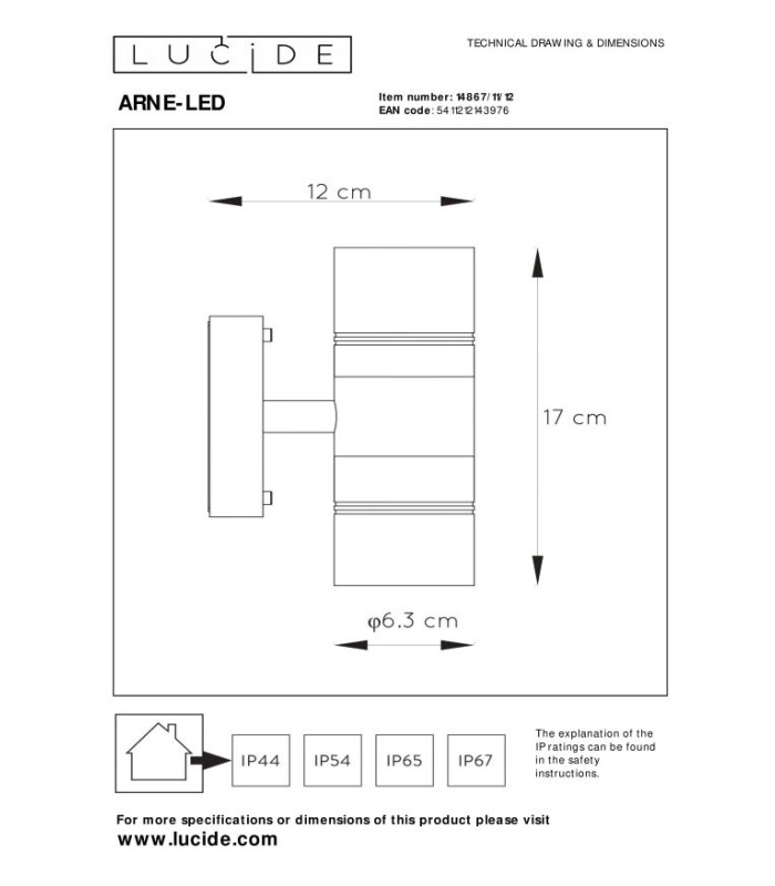 Arne-Led Modern Up Down Wall Light Outdoor-5