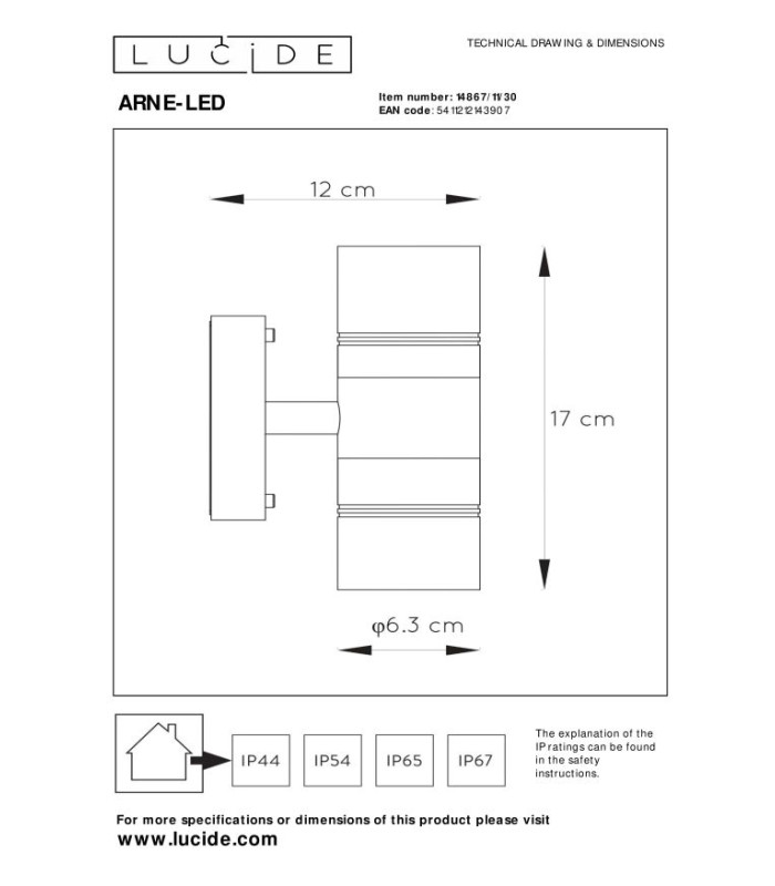 Arne-Led Modern Up Down Wall Spotlight Outdoor-5